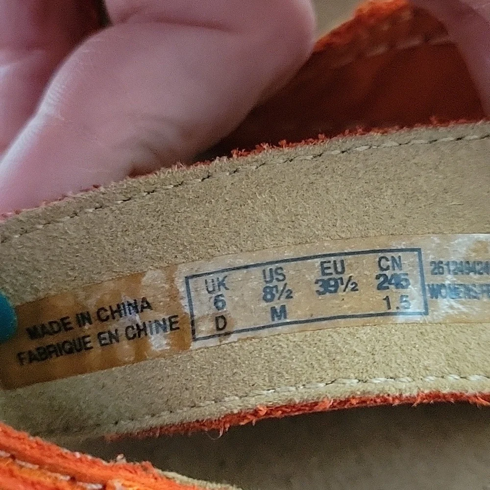 Clarks Genuine Leather Wedge Sandal w Velcro Strap - Picture 7 of 8